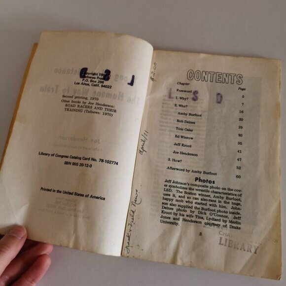 1976 Long Slow Distance Running Book DAMAGED Joe Henderson Marathon Training - Picture 5 of 10